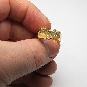 14k Gold Name Ring SONIA Hand Made